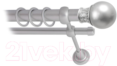 Карниз для штор Lm Decor Тифани 037 2р гладкий 25/16мм (сатин, 1.6м)
