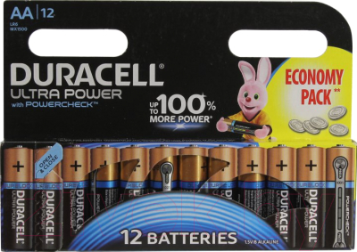 Комплект батареек Duracell UltraPower LR6/AA (12шт)