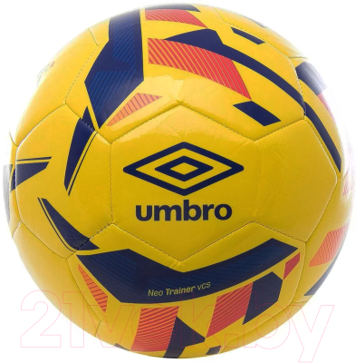 Футбольный мяч Umbro Neo Trainer / 20952U-GLD (размер 4, оранжевый/синий/красный/бирюзовый)
