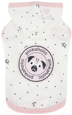 Изображение товара Толстовка для животных Pinkaholic Royal Pug с капюшоном / NARA-TS7307-OW-M (белый)