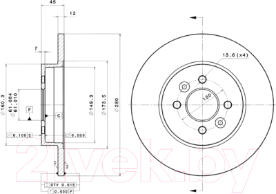 

Тормозной диск Brembo, 08946510