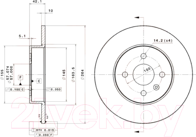 

Тормозной диск Brembo, 08982610