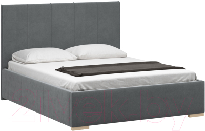 Двуспальная кровать Woodcraft Шерона 160 вариант 5 (свинцовый бархат)