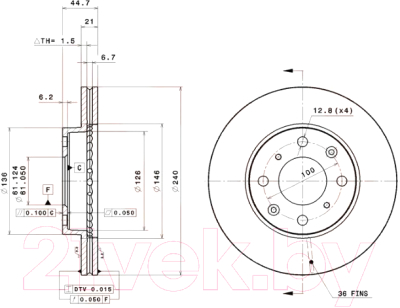 

Тормозной диск Brembo, 09528510
