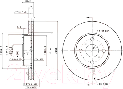 

Тормозной диск Brembo, 09573614