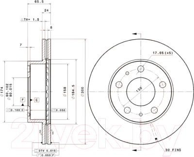 

Тормозной диск Brembo, 09590614