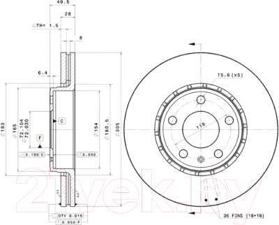 

Тормозной диск Brembo, 09893710