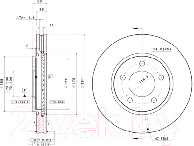 Тормозной диск Brembo 09897710