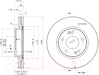 

Тормозной диск Brembo, 09957410