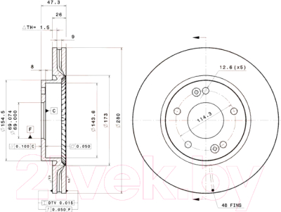 Тормозной диск Brembo 09958210