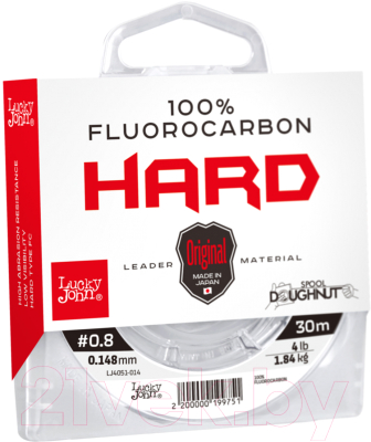 

Леска монофильная Lucky John, Прозрачный, Fluorocarbon Hard 030/023 / LJ4051-023