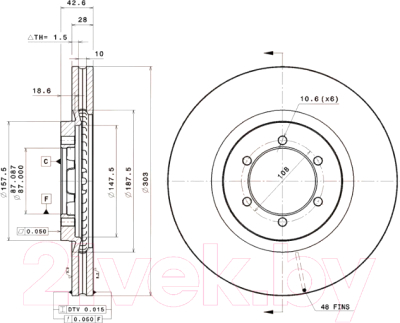 

Тормозной диск Brembo, 09B35910