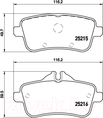 Тормозные колодки Brembo P50100