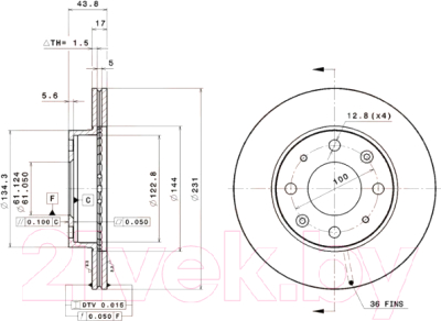 Тормозной диск Brembo 09310210