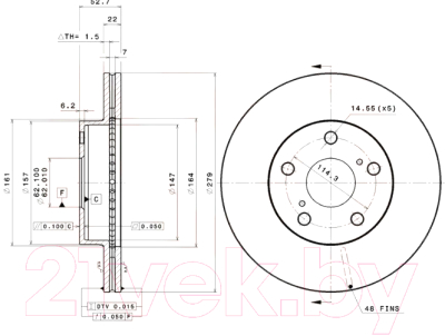 

Тормозной диск Brembo, 09670610