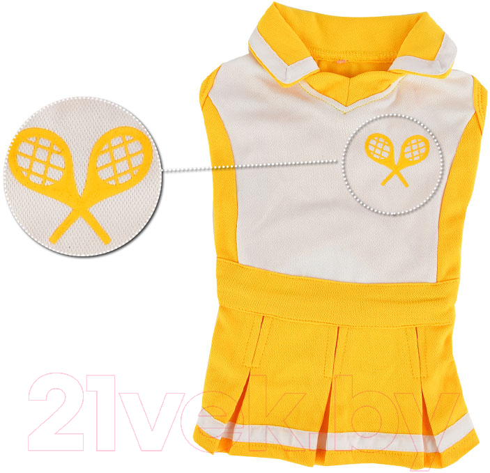 Платье для животных Puppia Ace / PATA-OP1742-YE-L (L, желтый) — фото 3