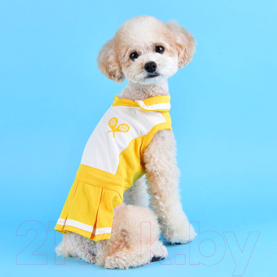 Платье для животных Puppia Ace / PATA-OP1742-YE-M (M, желтый)