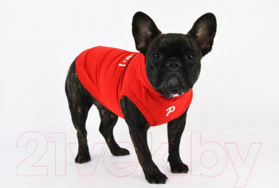 Толстовка для животных Puppia D.O.G с капюшоном / PASA-TS1607-RD-L (L, красный)