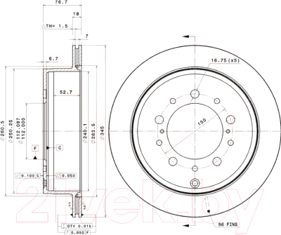 

Тормозной диск Brembo, 09A96711