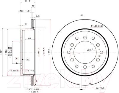 Тормозной диск Brembo 09A33411