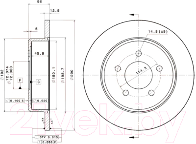 

Тормозной диск Brembo, 08A35111