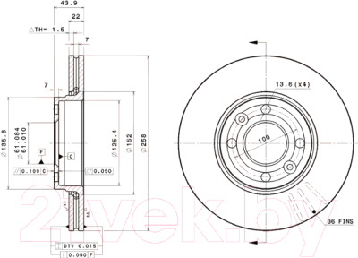 Тормозной диск Brembo 09907820