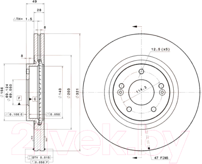 Тормозной диск Brembo 09B61410