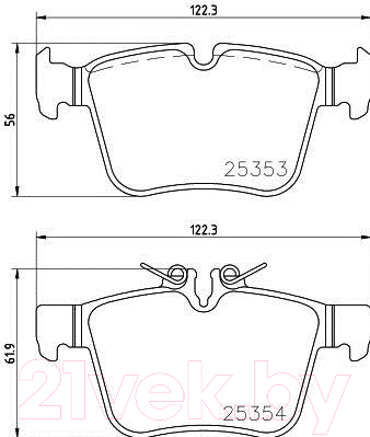 Тормозные колодки Brembo P50122