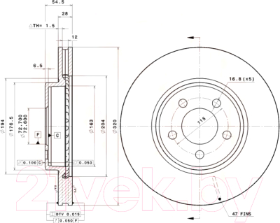 

Тормозной диск Brembo, 09A40211