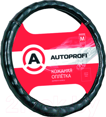 Оплетка на руль Autoprofi AP-765 BK (M)