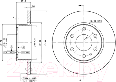 

Тормозной диск Brembo, 08975910