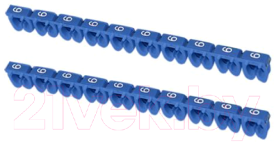 Маркер кабельный TDM SQ0534-0022 (150шт, голубой)