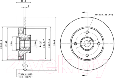 

Тормозной диск Brembo, 08951227