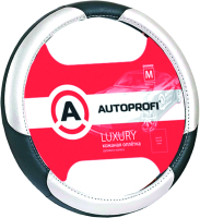 Оплетка на руль Autoprofi AP-1010 BK (M, серебро) - 