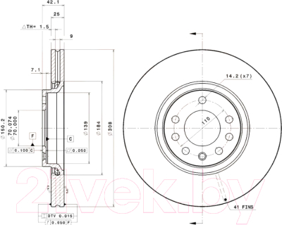 

Тормозной диск Brembo, 09936911