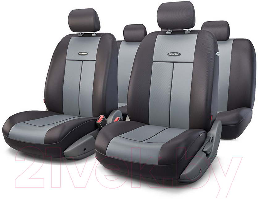 Комплект чехлов для сидений Autoprofi TT-902P BK/D.GY