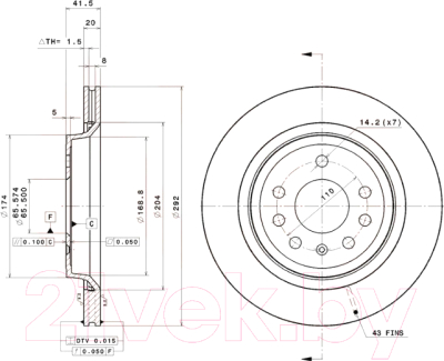 

Тормозной диск Brembo, 09950511