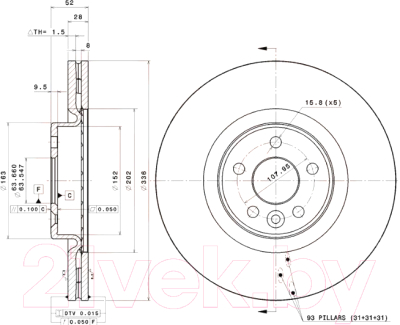

Тормозной диск Brembo, 09958611