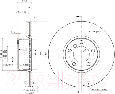 Тормозной диск Brembo 09896121