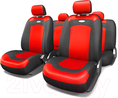 Комплект чехлов для сидений Autoprofi Extreme XTR-803 BK/RD (M)