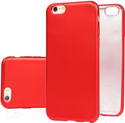 Чехол-накладка Case Deep Matte для iPhone 6/6S TPU (красный)