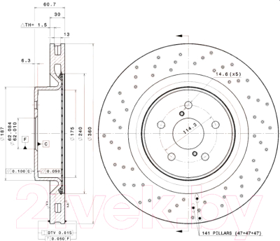 

Тормозной диск Brembo, 09A30011