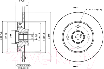 

Тормозной диск Brembo, 08951217