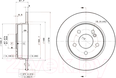 

Тормозной диск Brembo, 08A73711