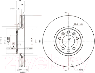 

Тормозной диск Brembo, 09A43010