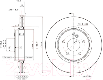 

Тормозной диск Brembo, 09A74211