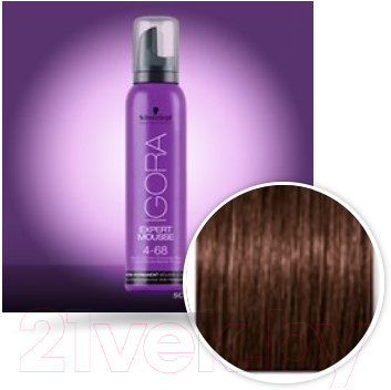 Тонирующий мусс для волос Schwarzkopf Professional Igora Expert Mousse Semi-Permanent Mousse Color 4-68 (100мл)