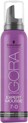 Тонирующий мусс для волос Schwarzkopf Professional Igora Expert Mousse Semi-Permanent Mousse Color 7-0 (100мл)