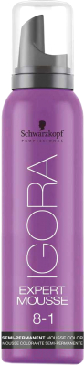 Тонирующий мусс для волос Schwarzkopf Professional Igora Expert Mousse Semi-Permanent Mousse Color 8-1 (100мл)