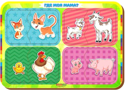 

Развивающая игра WoodLand Toys, Где моя мама Пазл парный / 012402